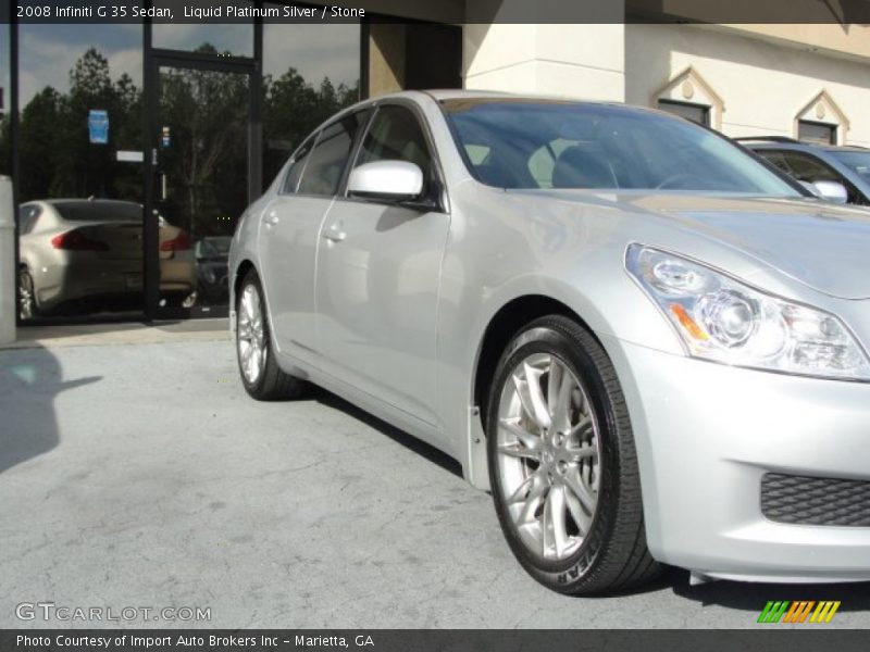 Liquid Platinum Silver / Stone 2008 Infiniti G 35 Sedan