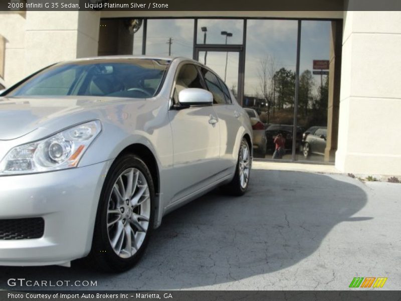 Liquid Platinum Silver / Stone 2008 Infiniti G 35 Sedan