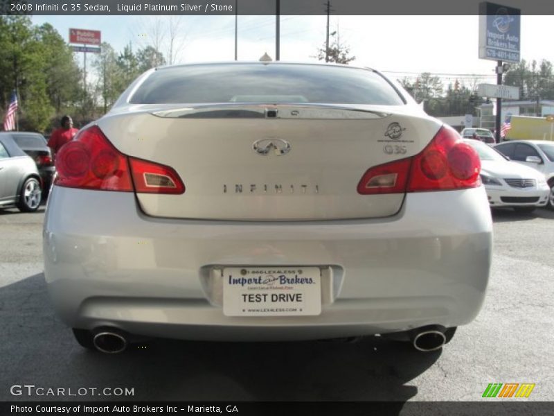 Liquid Platinum Silver / Stone 2008 Infiniti G 35 Sedan