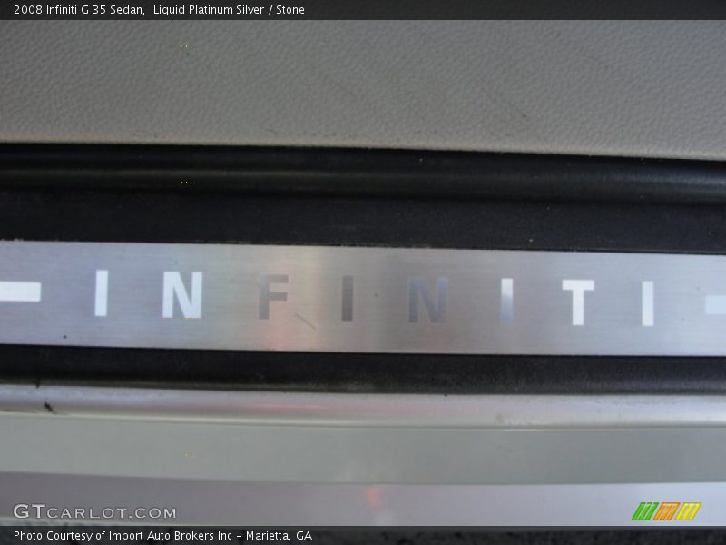 Liquid Platinum Silver / Stone 2008 Infiniti G 35 Sedan