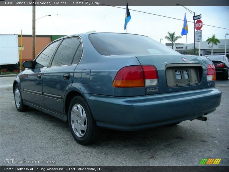 Cyclone Blue Metallic / Gray 1996 Honda Civic LX Sedan