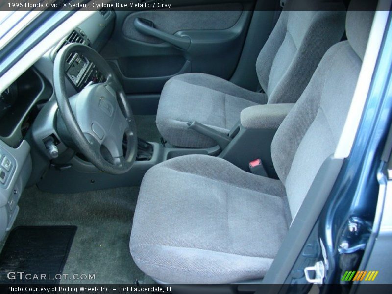Cyclone Blue Metallic / Gray 1996 Honda Civic LX Sedan