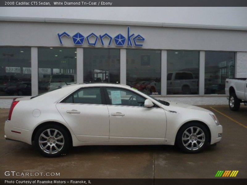White Diamond Tri-Coat / Ebony 2008 Cadillac CTS Sedan