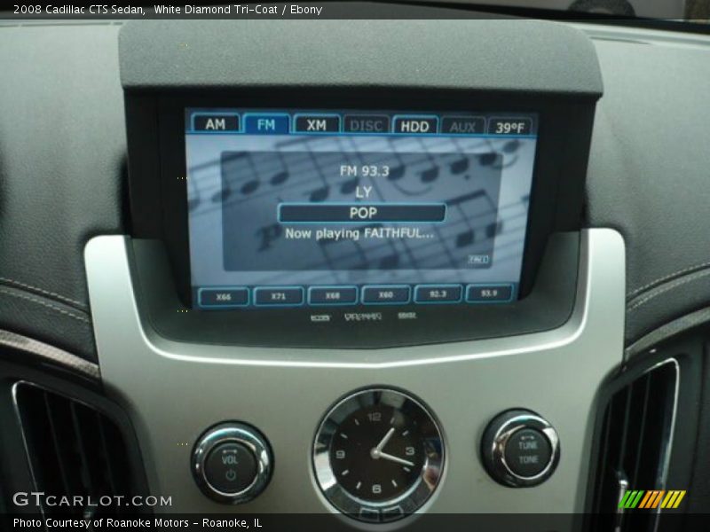 White Diamond Tri-Coat / Ebony 2008 Cadillac CTS Sedan