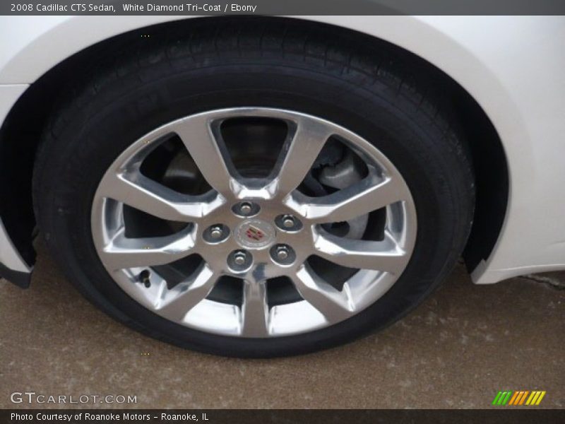 White Diamond Tri-Coat / Ebony 2008 Cadillac CTS Sedan