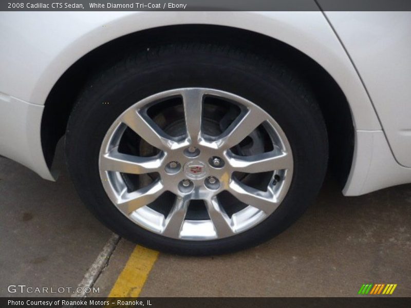 White Diamond Tri-Coat / Ebony 2008 Cadillac CTS Sedan