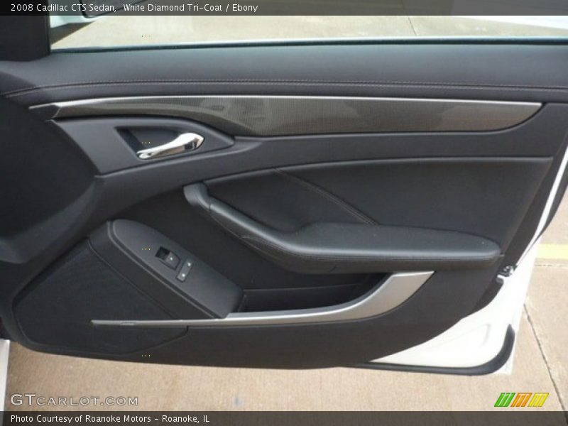 White Diamond Tri-Coat / Ebony 2008 Cadillac CTS Sedan