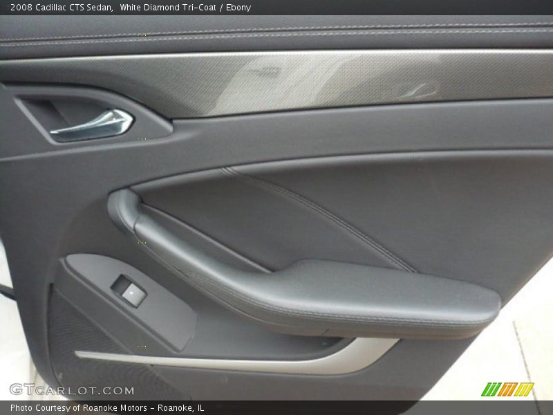 White Diamond Tri-Coat / Ebony 2008 Cadillac CTS Sedan