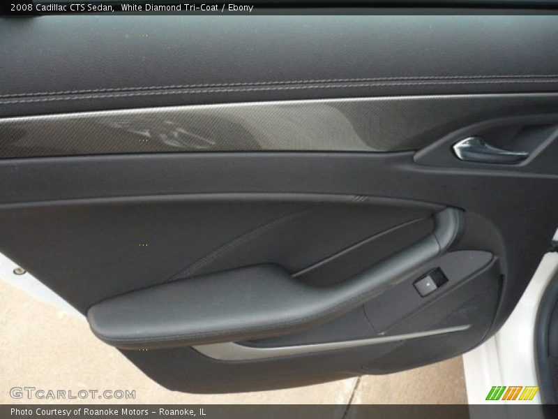 White Diamond Tri-Coat / Ebony 2008 Cadillac CTS Sedan