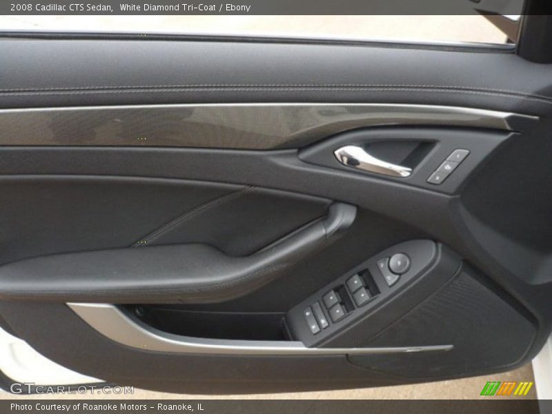 White Diamond Tri-Coat / Ebony 2008 Cadillac CTS Sedan