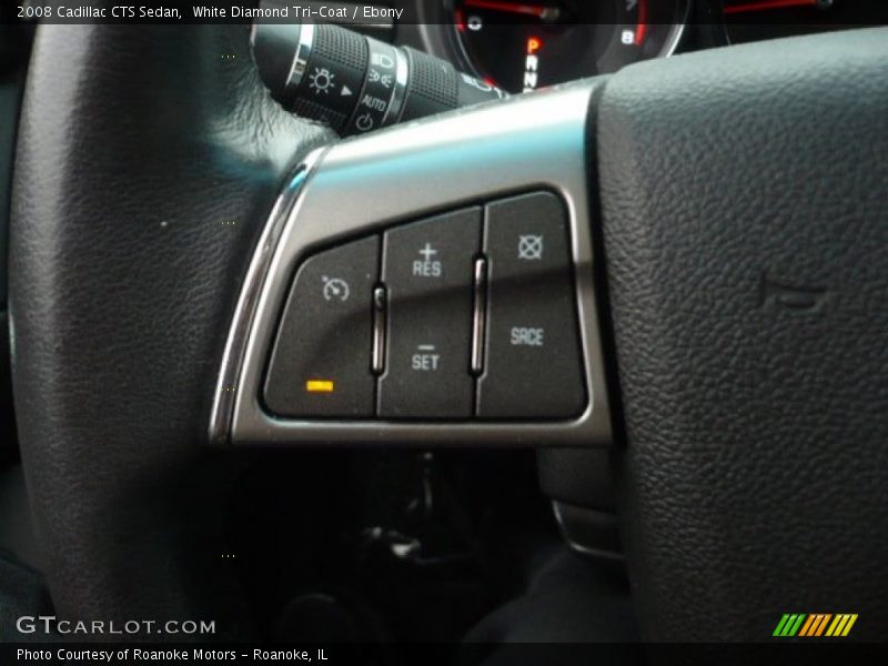 White Diamond Tri-Coat / Ebony 2008 Cadillac CTS Sedan