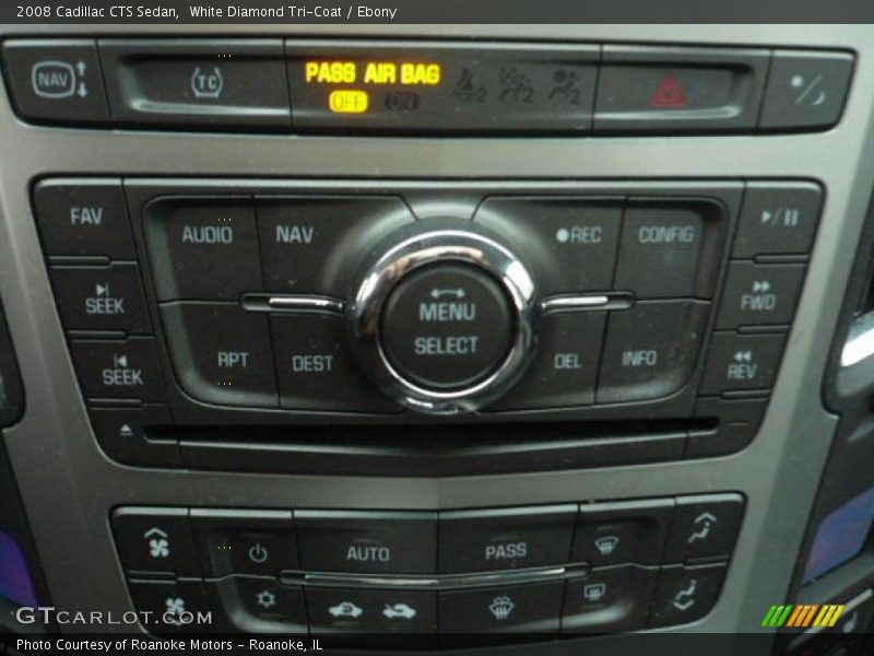 White Diamond Tri-Coat / Ebony 2008 Cadillac CTS Sedan