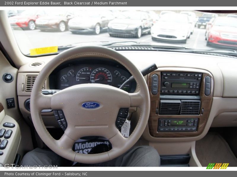 Black Clearcoat / Medium Parchment 2002 Ford Explorer Eddie Bauer