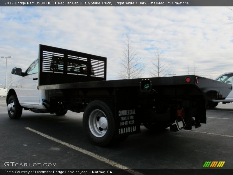 Bright White / Dark Slate/Medium Graystone 2012 Dodge Ram 3500 HD ST Regular Cab Dually Stake Truck