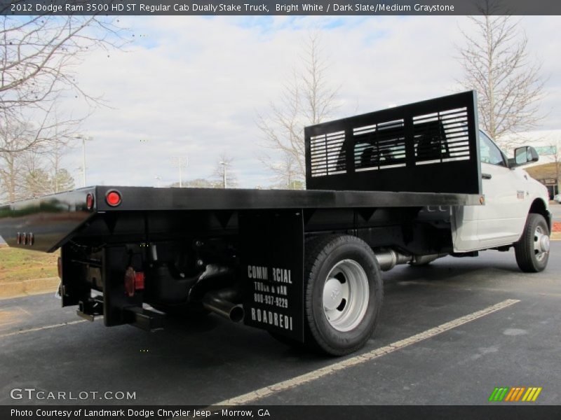 Bright White / Dark Slate/Medium Graystone 2012 Dodge Ram 3500 HD ST Regular Cab Dually Stake Truck
