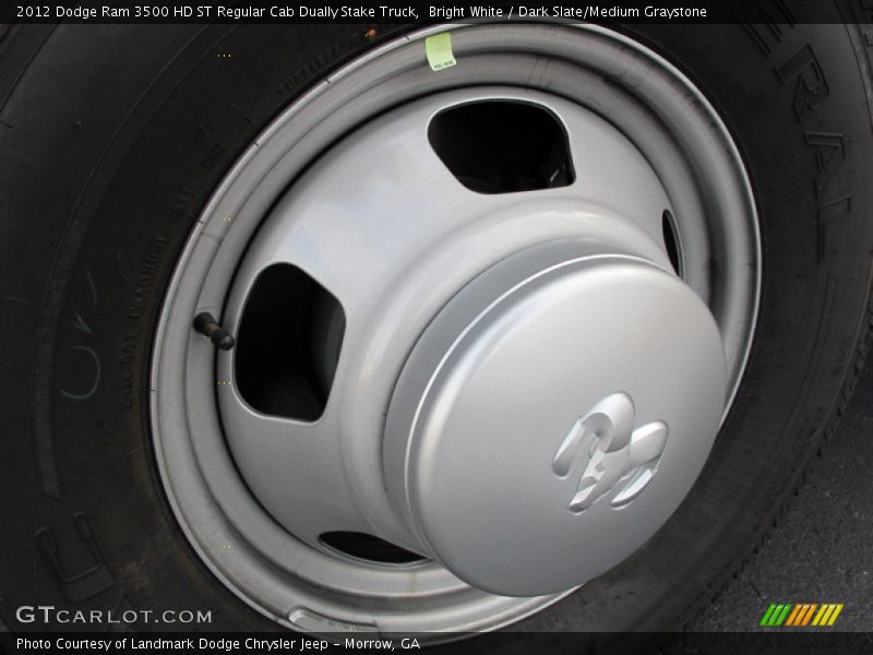 Bright White / Dark Slate/Medium Graystone 2012 Dodge Ram 3500 HD ST Regular Cab Dually Stake Truck