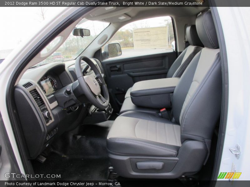  2012 Ram 3500 HD ST Regular Cab Dually Stake Truck Dark Slate/Medium Graystone Interior
