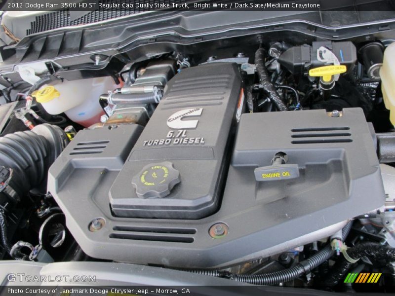  2012 Ram 3500 HD ST Regular Cab Dually Stake Truck Engine - 6.7 Liter OHV 24-Valve Cummins VGT Turbo-Diesel Inline 6 Cylinder