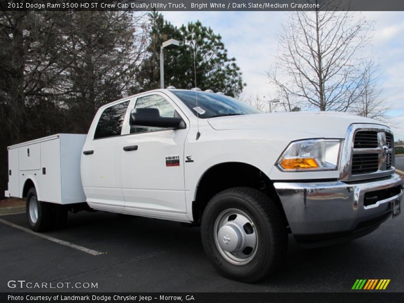Bright White / Dark Slate/Medium Graystone 2012 Dodge Ram 3500 HD ST Crew Cab Dually Utility Truck