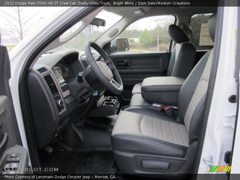 Bright White / Dark Slate/Medium Graystone 2012 Dodge Ram 3500 HD ST Crew Cab Dually Utility Truck
