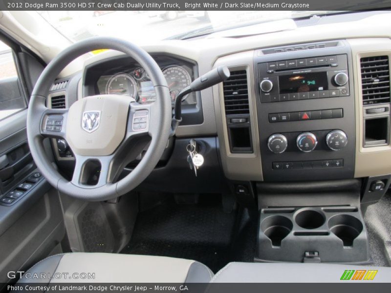 Bright White / Dark Slate/Medium Graystone 2012 Dodge Ram 3500 HD ST Crew Cab Dually Utility Truck