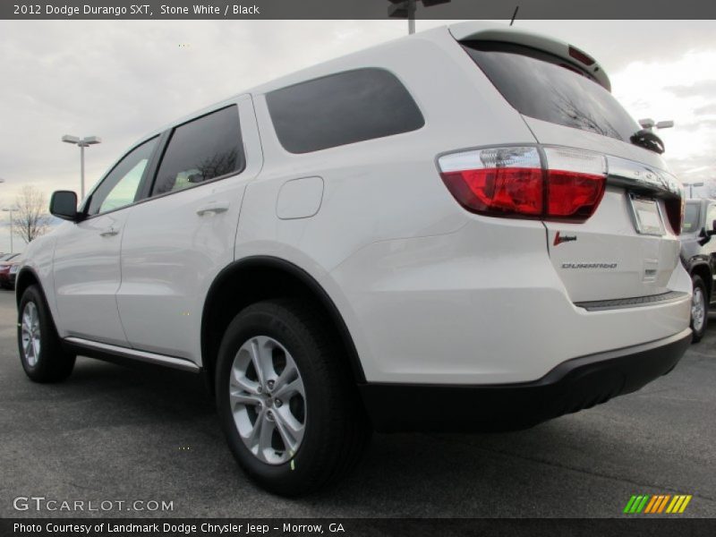 Stone White / Black 2012 Dodge Durango SXT