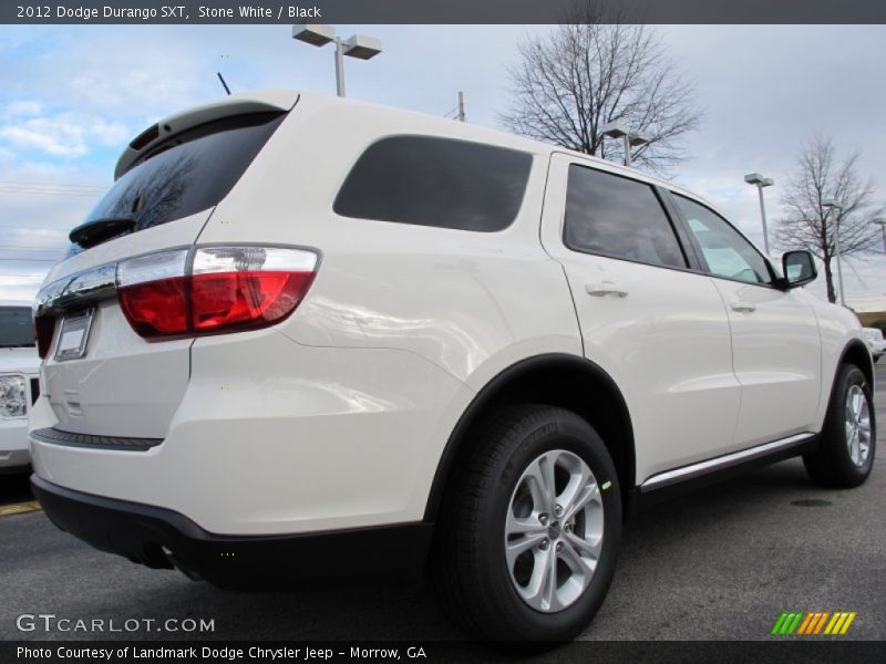 Stone White / Black 2012 Dodge Durango SXT