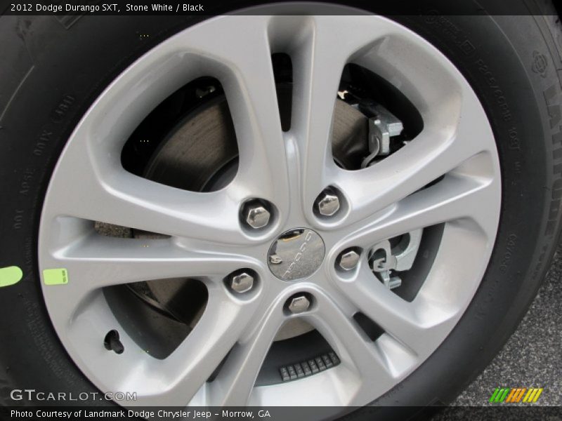 Stone White / Black 2012 Dodge Durango SXT