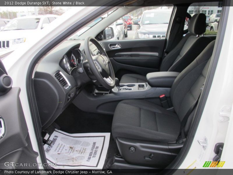 Stone White / Black 2012 Dodge Durango SXT