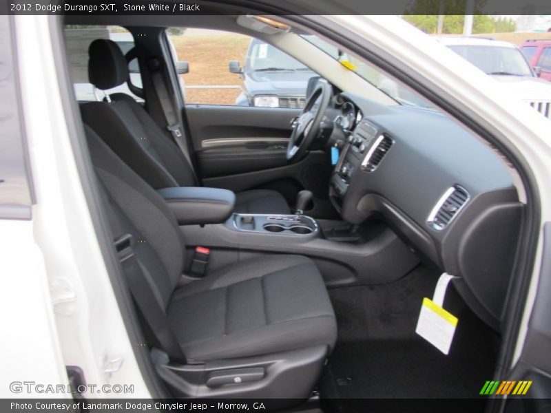 Stone White / Black 2012 Dodge Durango SXT