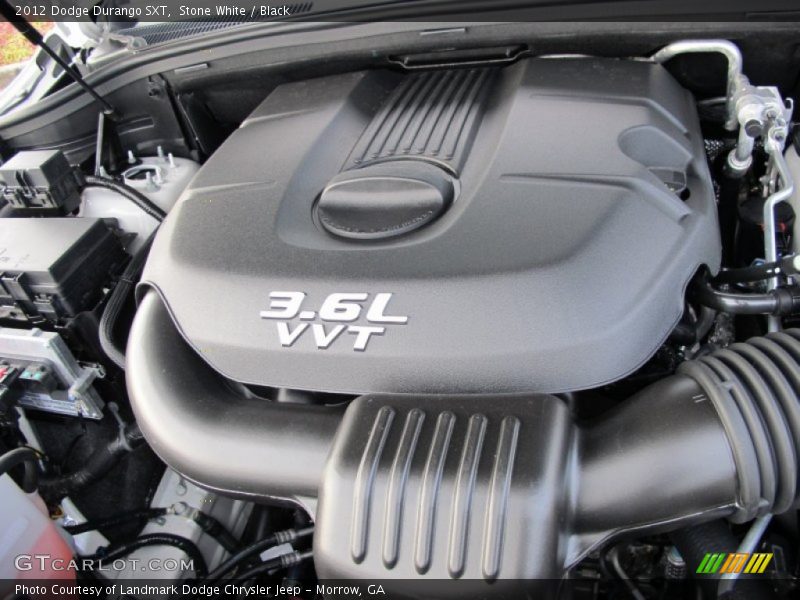 Stone White / Black 2012 Dodge Durango SXT
