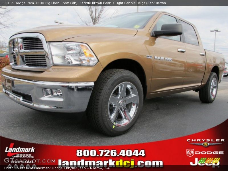 Saddle Brown Pearl / Light Pebble Beige/Bark Brown 2012 Dodge Ram 1500 Big Horn Crew Cab