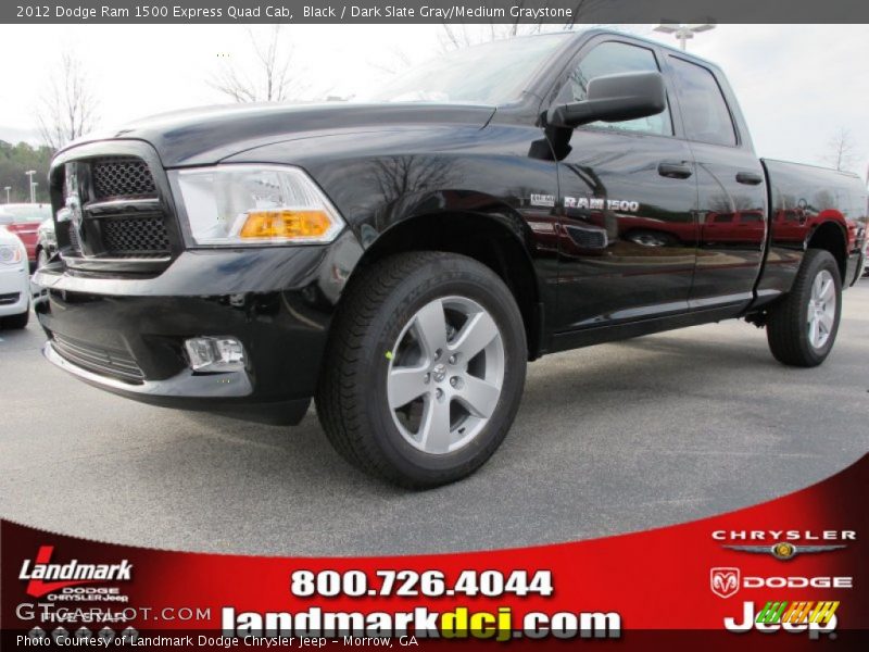 Black / Dark Slate Gray/Medium Graystone 2012 Dodge Ram 1500 Express Quad Cab