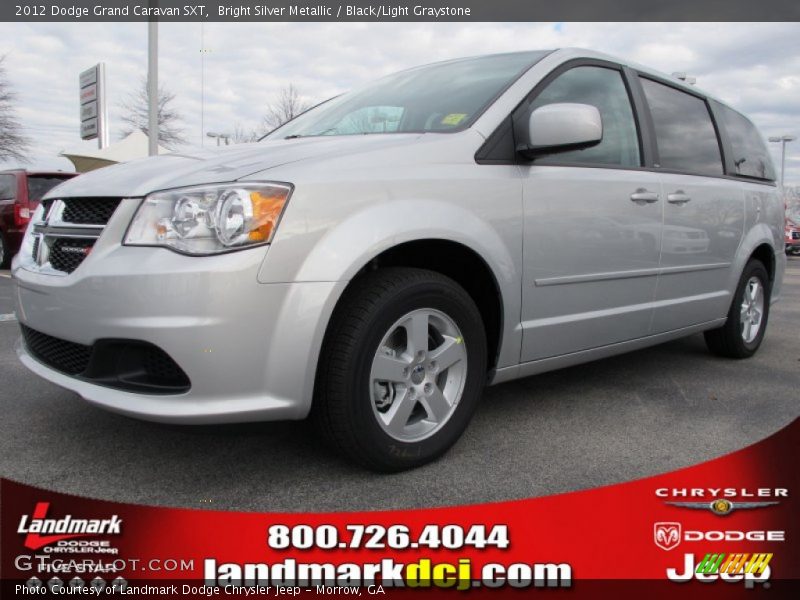 Bright Silver Metallic / Black/Light Graystone 2012 Dodge Grand Caravan SXT