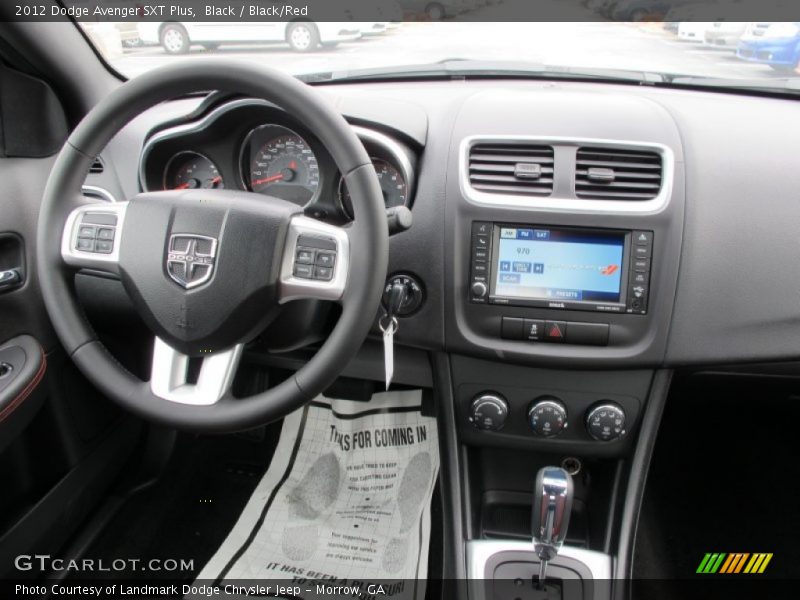 Black / Black/Red 2012 Dodge Avenger SXT Plus