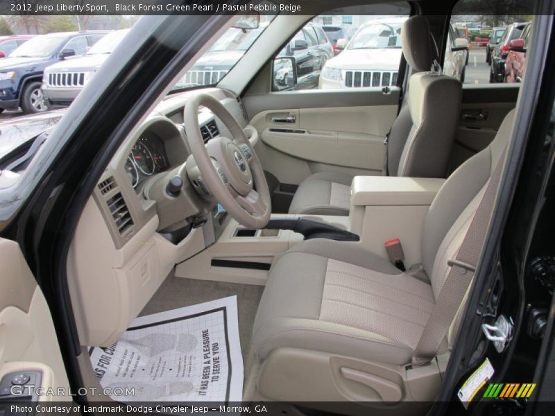 Black Forest Green Pearl / Pastel Pebble Beige 2012 Jeep Liberty Sport