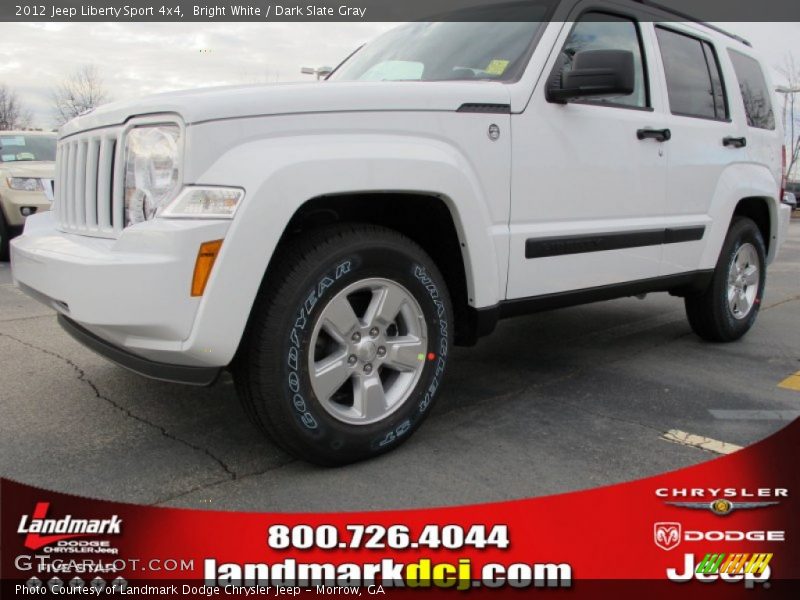 Bright White / Dark Slate Gray 2012 Jeep Liberty Sport 4x4