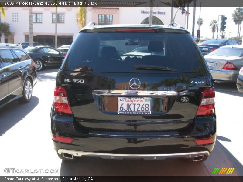 Black / Black 2009 Mercedes-Benz ML 350 4Matic