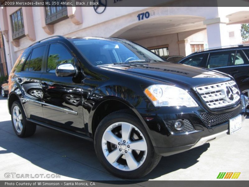Black / Black 2009 Mercedes-Benz ML 350 4Matic