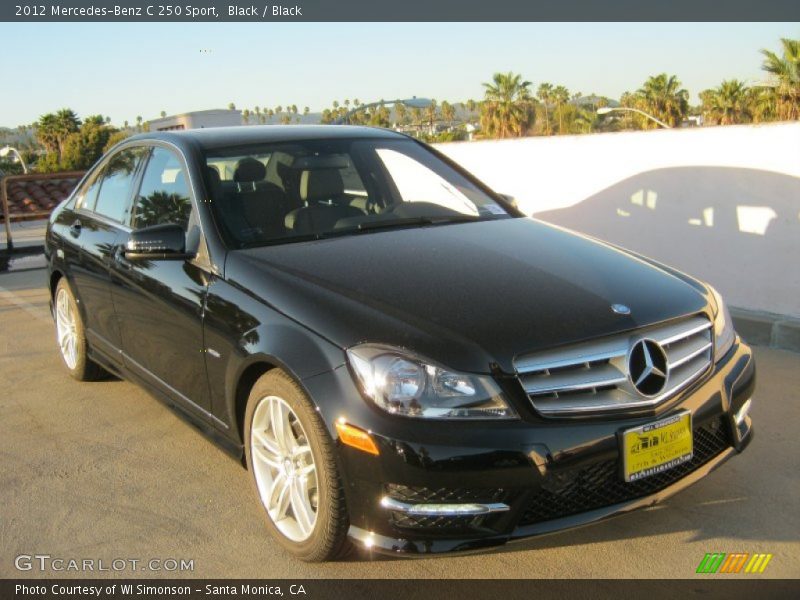 Black / Black 2012 Mercedes-Benz C 250 Sport