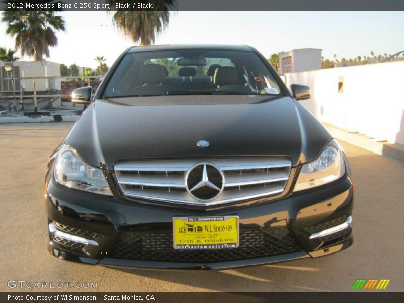 Black / Black 2012 Mercedes-Benz C 250 Sport
