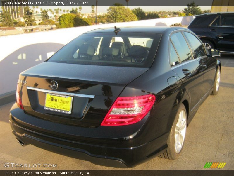 Black / Black 2012 Mercedes-Benz C 250 Sport