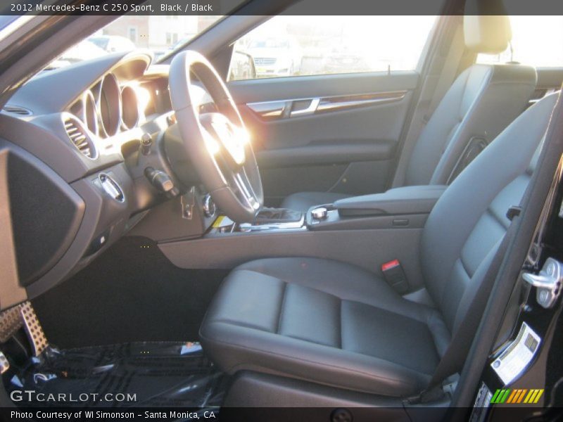 Black / Black 2012 Mercedes-Benz C 250 Sport