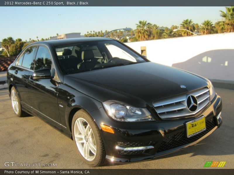 Black / Black 2012 Mercedes-Benz C 250 Sport