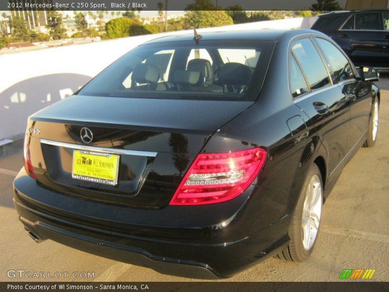 Black / Black 2012 Mercedes-Benz C 250 Sport