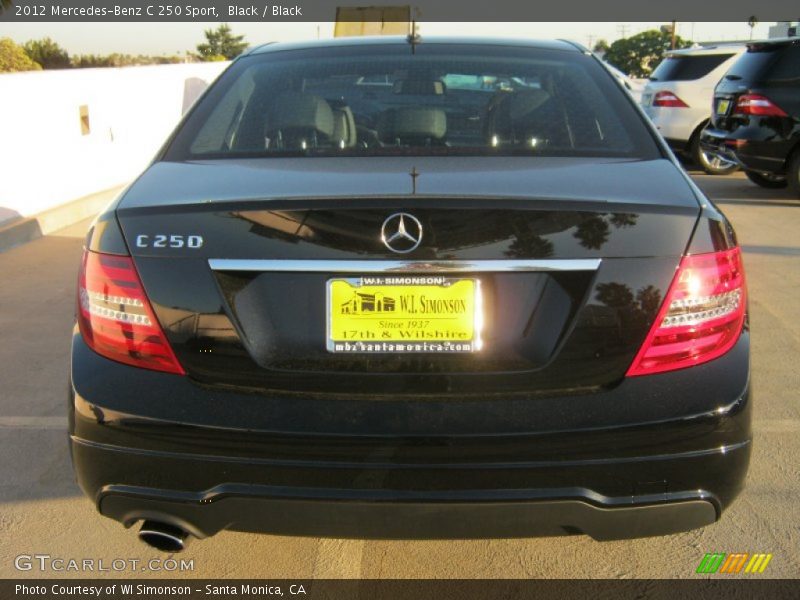 Black / Black 2012 Mercedes-Benz C 250 Sport