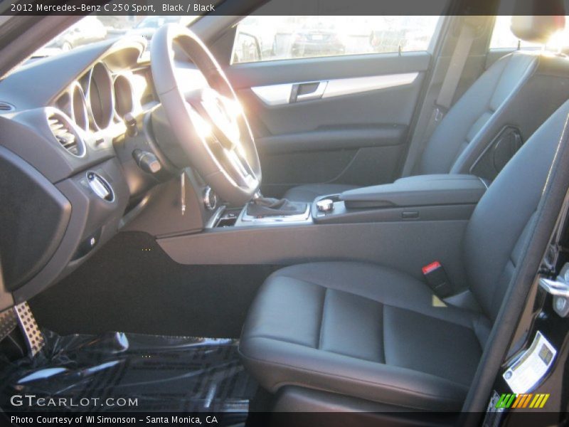 Black / Black 2012 Mercedes-Benz C 250 Sport
