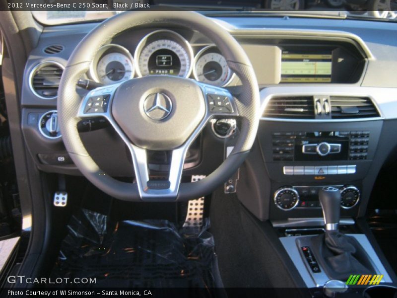 Black / Black 2012 Mercedes-Benz C 250 Sport
