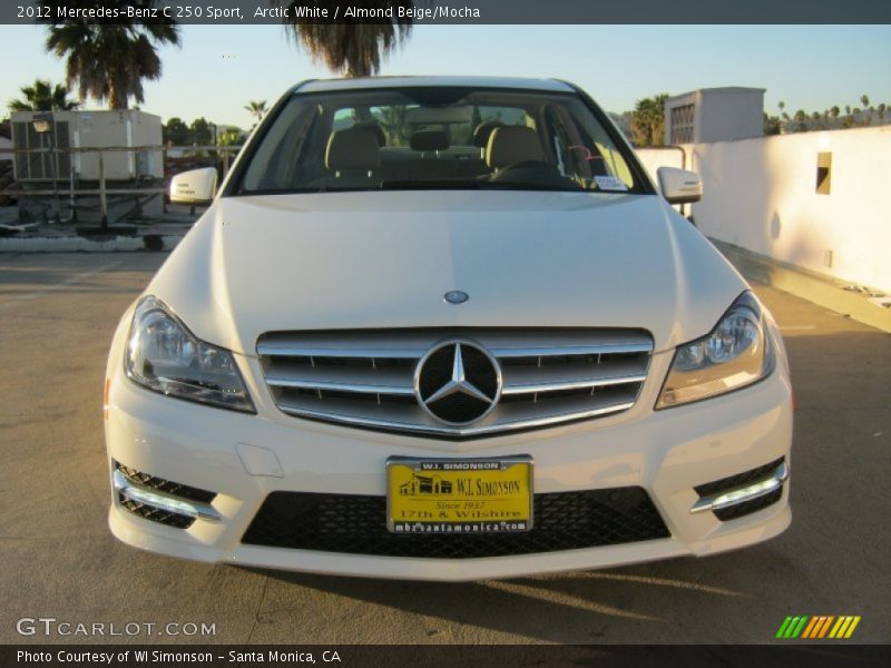 Arctic White / Almond Beige/Mocha 2012 Mercedes-Benz C 250 Sport