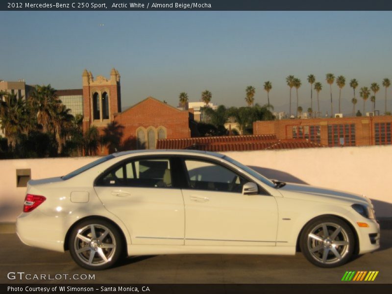 Arctic White / Almond Beige/Mocha 2012 Mercedes-Benz C 250 Sport